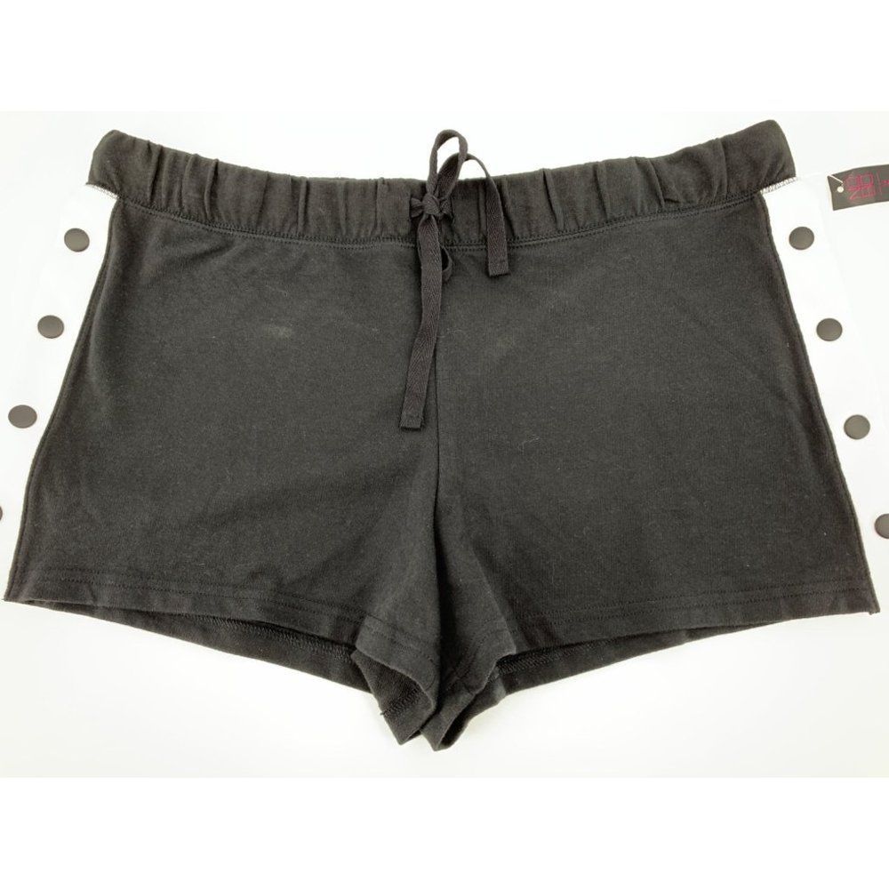 Womens Nobo Black Shorts Shorties Side detail Pullon Drawstring Size XL 1170